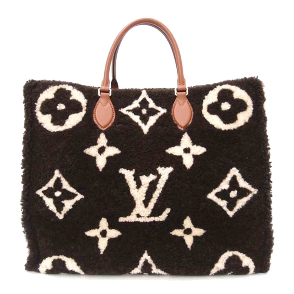 Louis Vuitton OnTheGo Monogram Teddy Canvas Leather Black